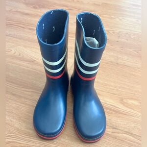Jacadi Kids Navy Rain Boots with Stripes